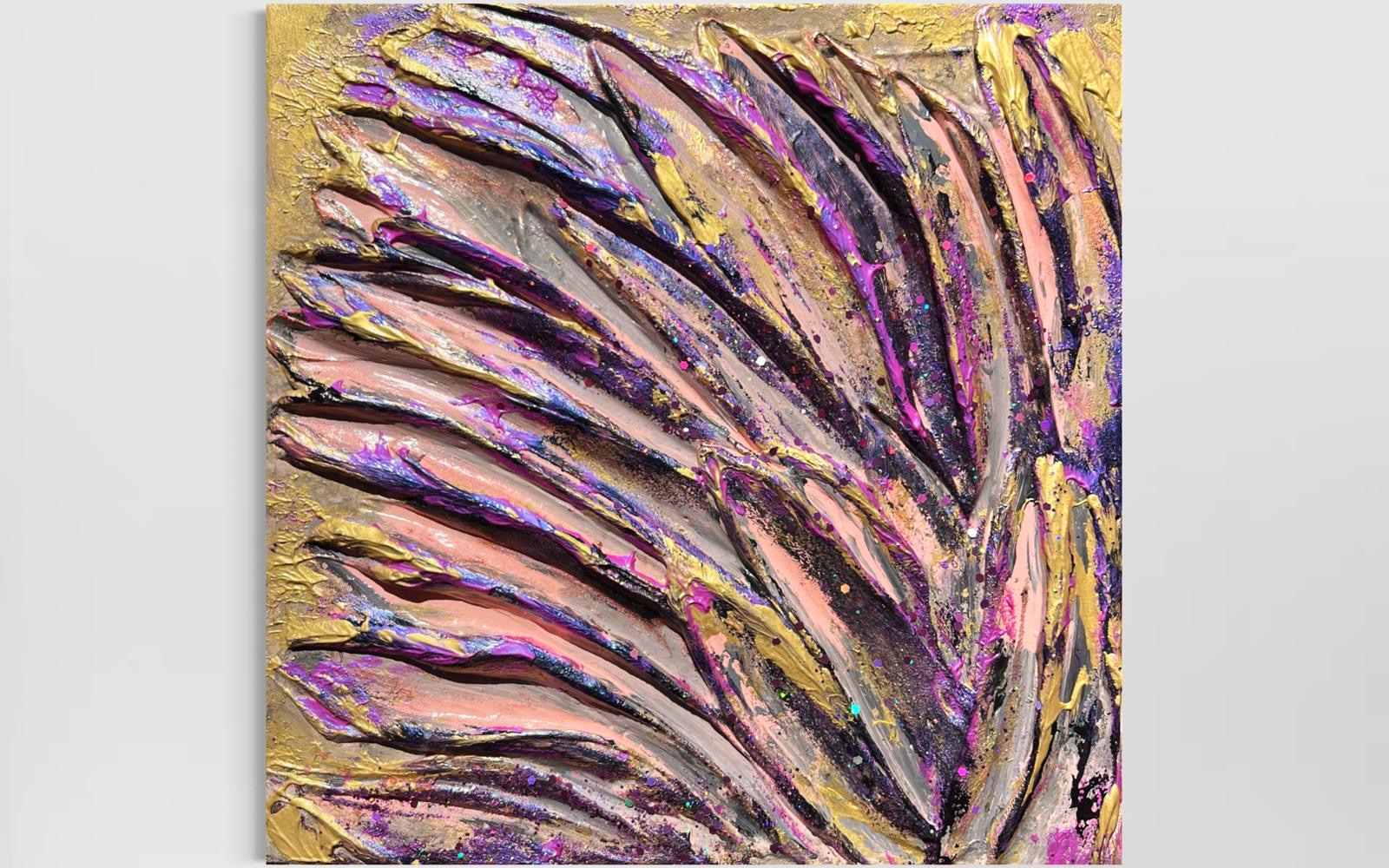 Tableau Abstrait Violet