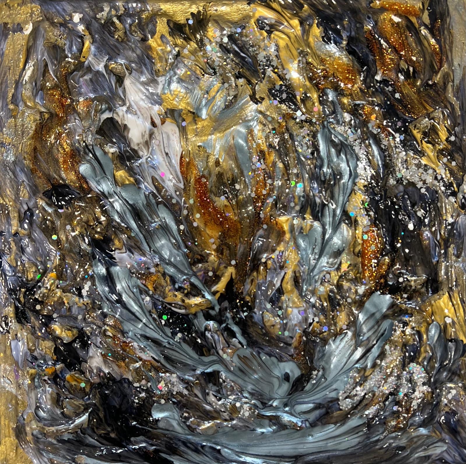 Tableau Abstrait Gold