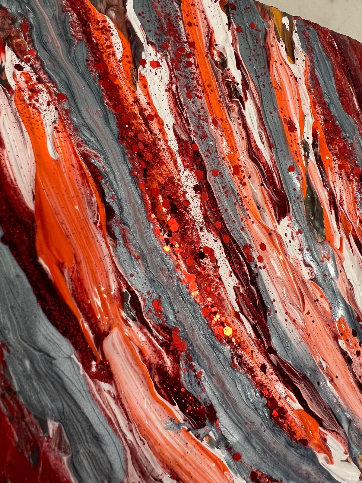Tableau Abstrait rouge