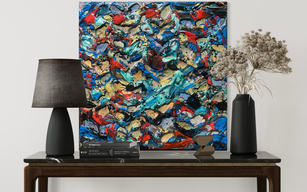 Tableau Abstrait Bleu