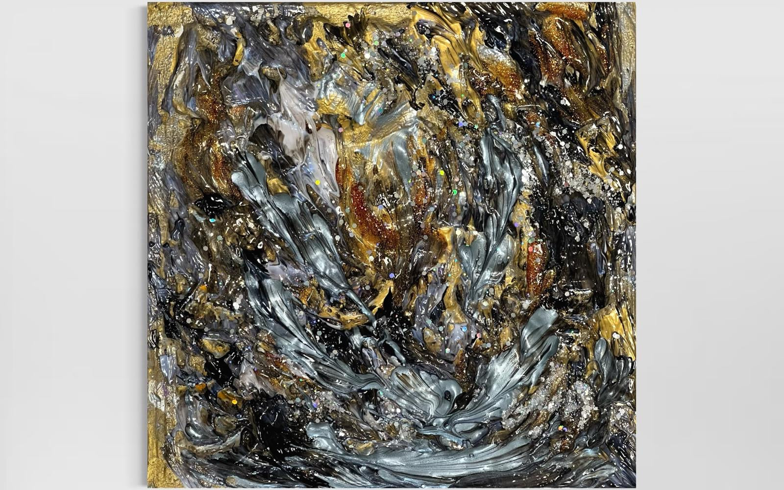 Tableau Abstrait Gold