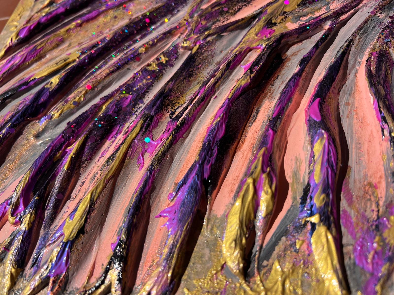 Tableau Abstrait Violet