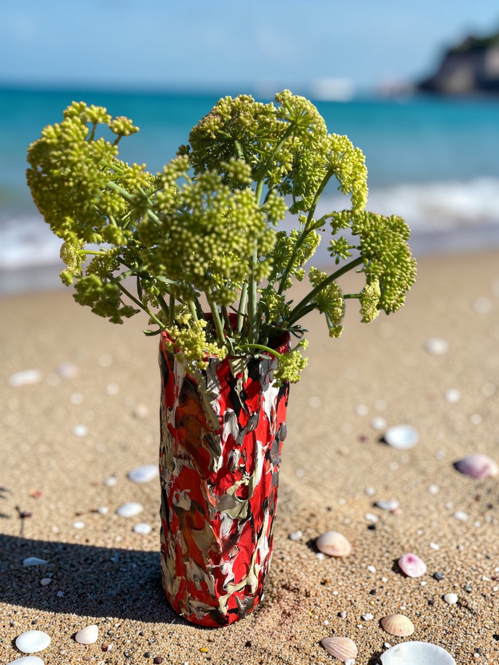 Vase décoratif Antibes Rouge
