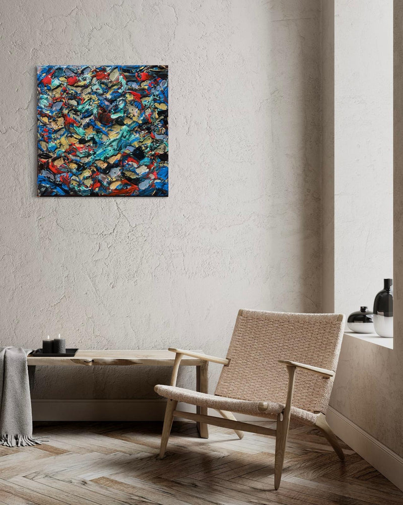 Tableau Abstrait Bleu