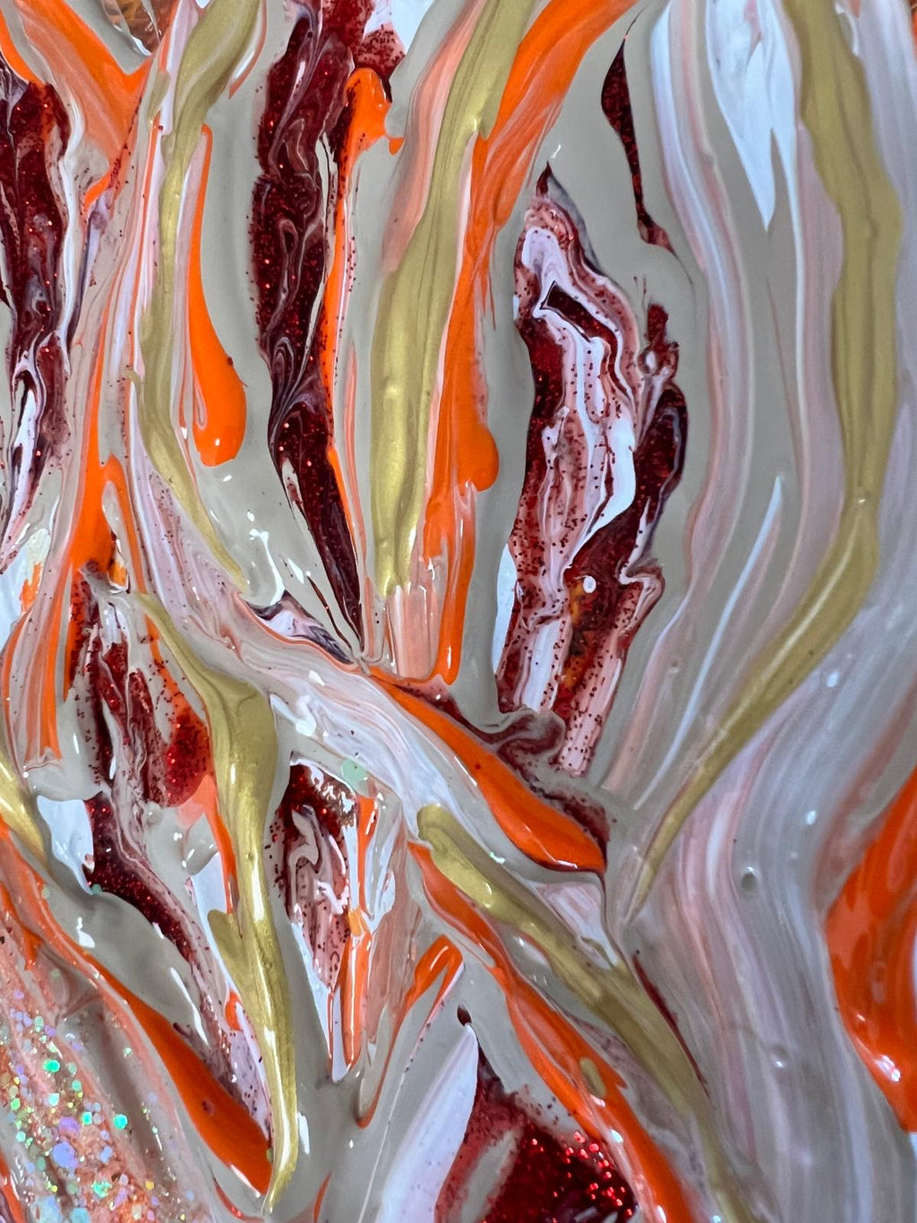 Tableau Abstrait Orange
