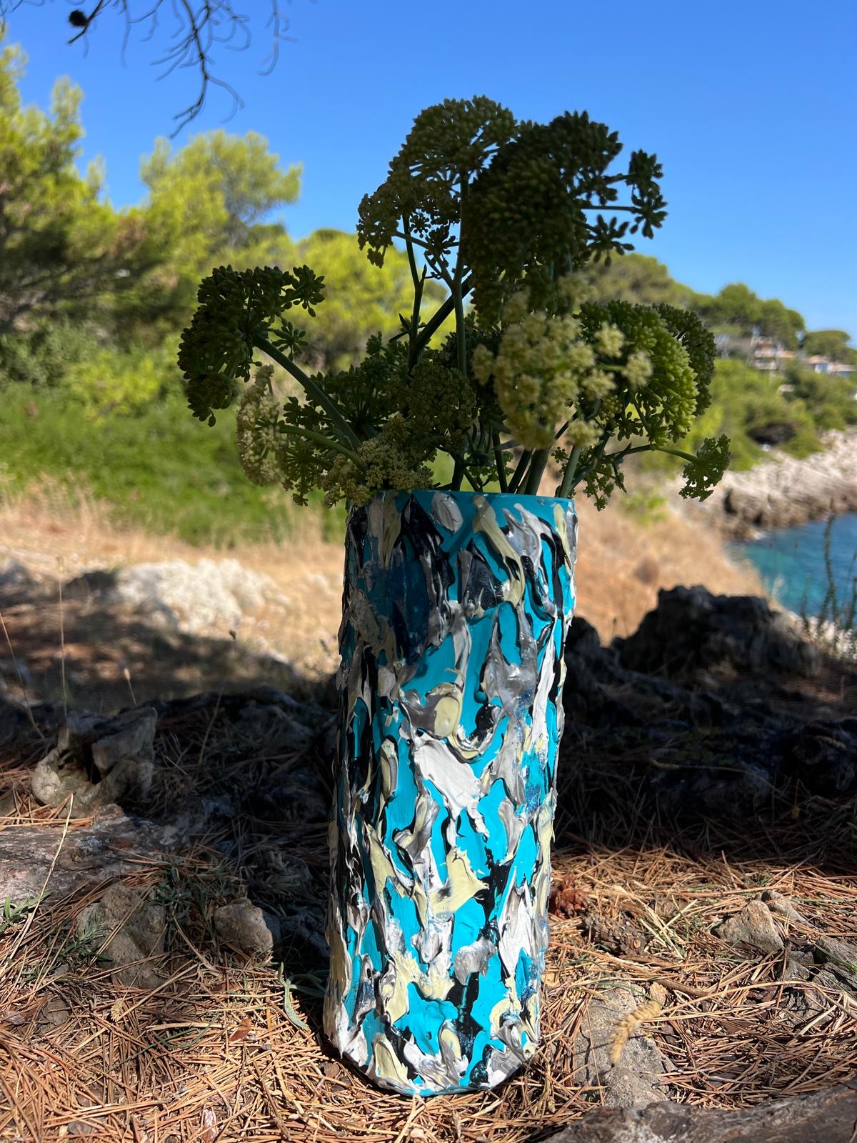 Vase décoratif Antibes Bleu