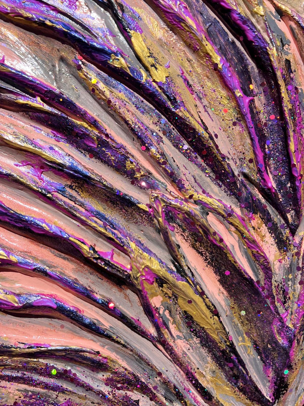 Tableau Abstrait Violet