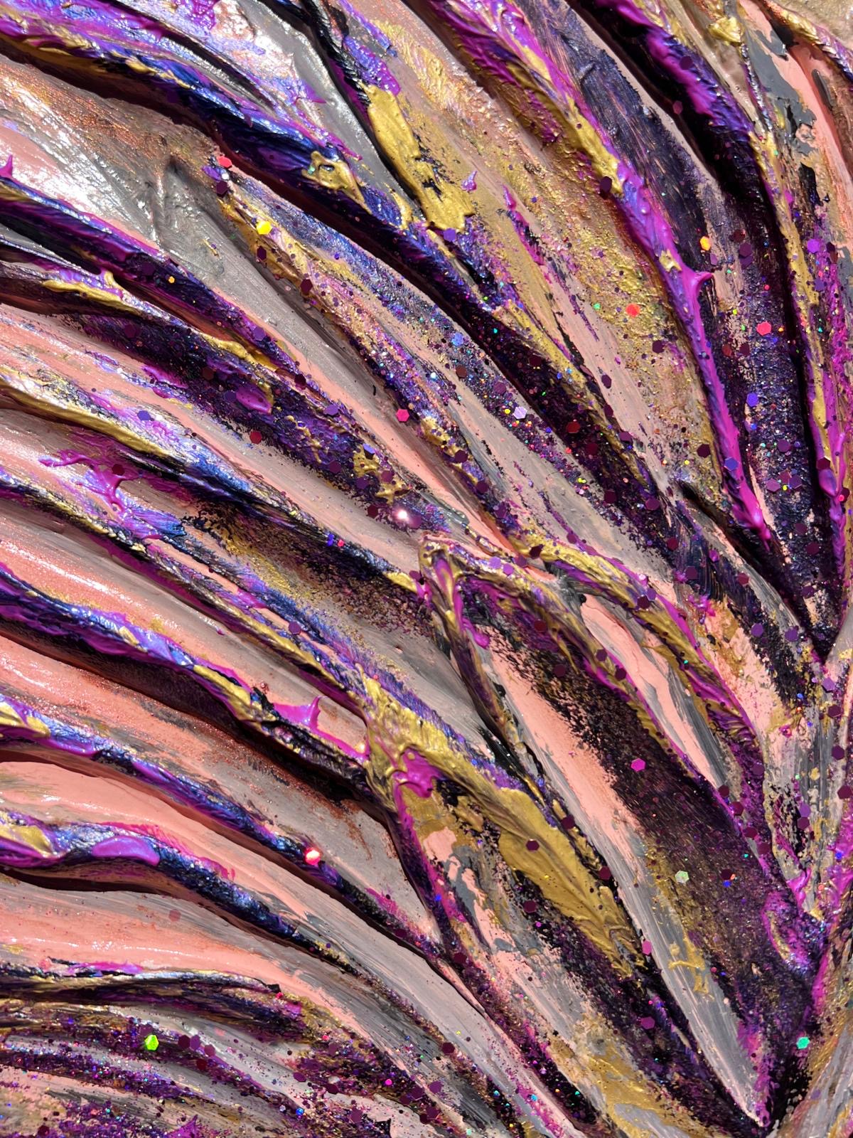 Tableau Abstrait Violet