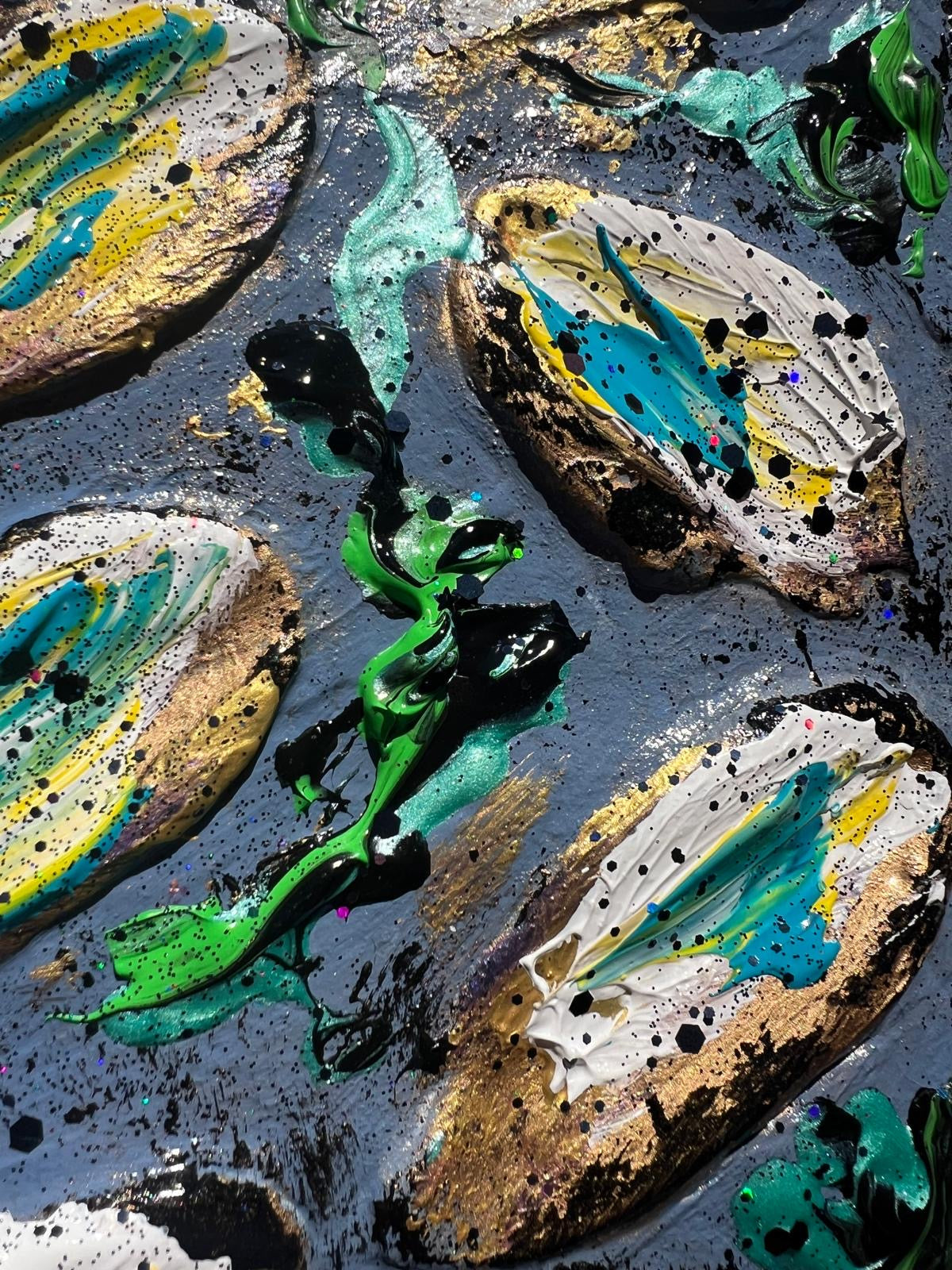 Tableau Abstrait Vert