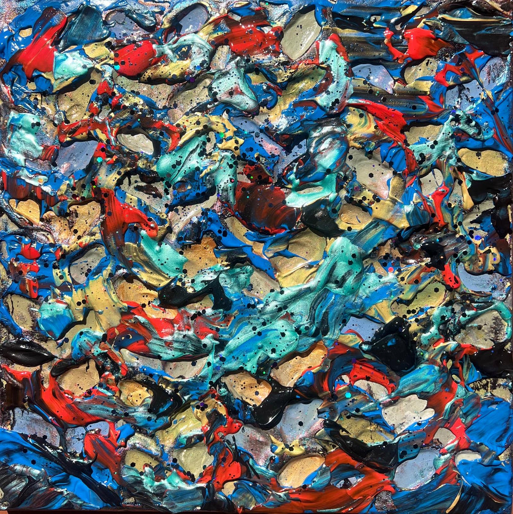 Tableau Abstrait Bleu