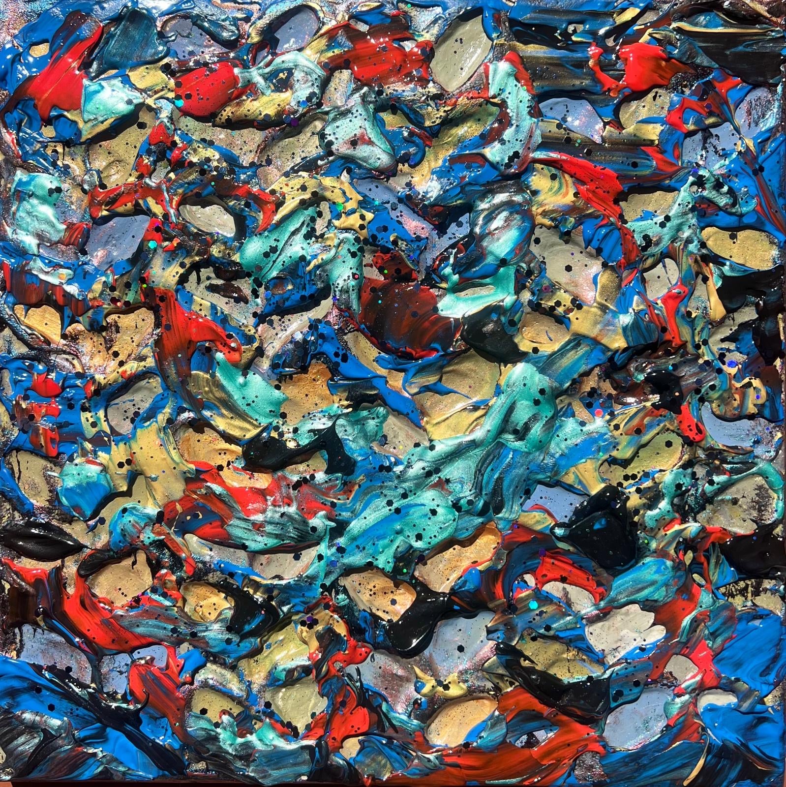 Tableau Abstrait Bleu