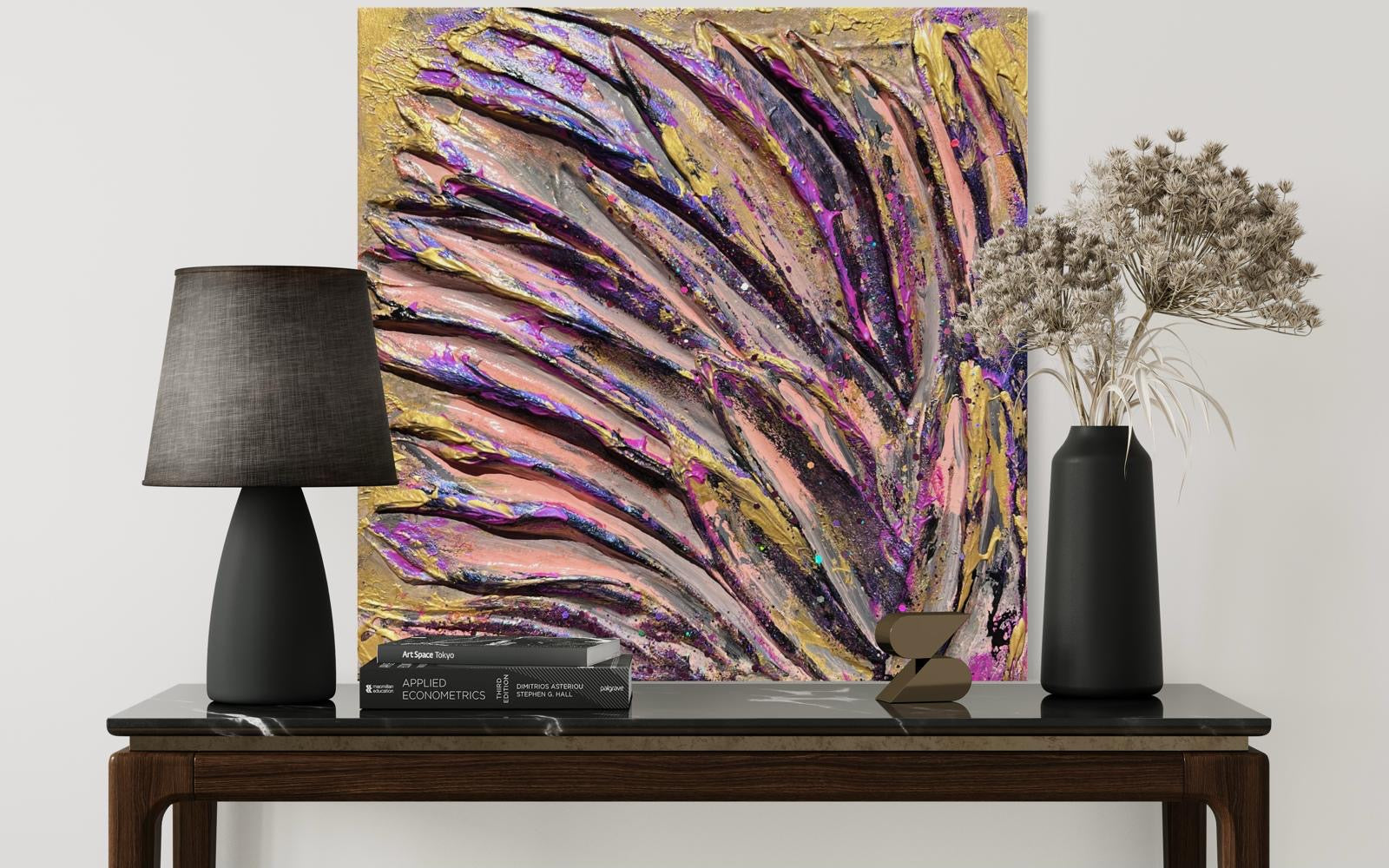 Tableau Abstrait Violet