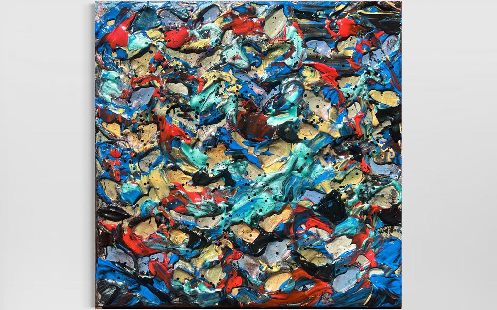 Tableau Abstrait Bleu